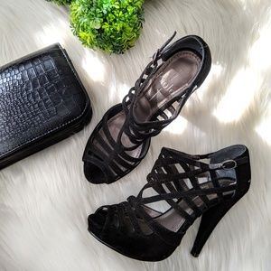 Linea Paolo Caged Strappy Heels